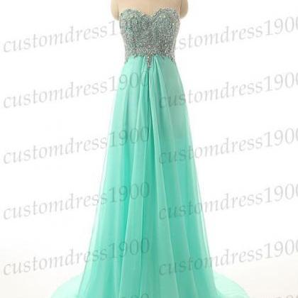 Custom Made Sweetheart Bridesmaid Dress,long Mint..